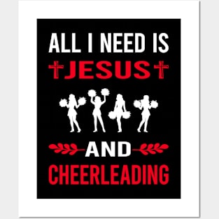 I Need Jesus And Cheerleading Cheerleader Posters and Art